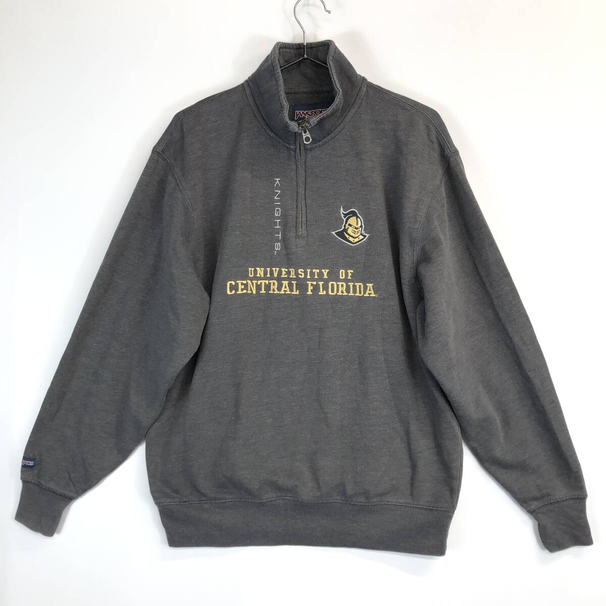 JANSOPRT ジャンスポーツ ハーフジップ スウェット 薄黒 Mサイズ セントラルフロリダ大学 UFC KNIGHTS拍卖