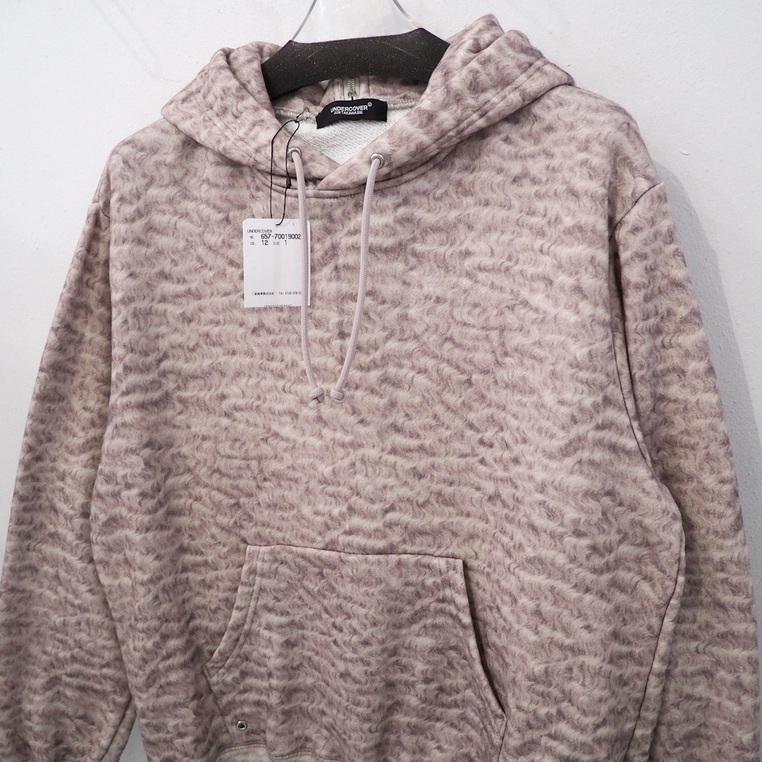 新品 定価60500円 アンダーカバー 22aw 秋冬 ファー 転写 プリント 2way フーディー ピンク 1 レディース L M XL UNDERCOVER パーカー 柄拍卖