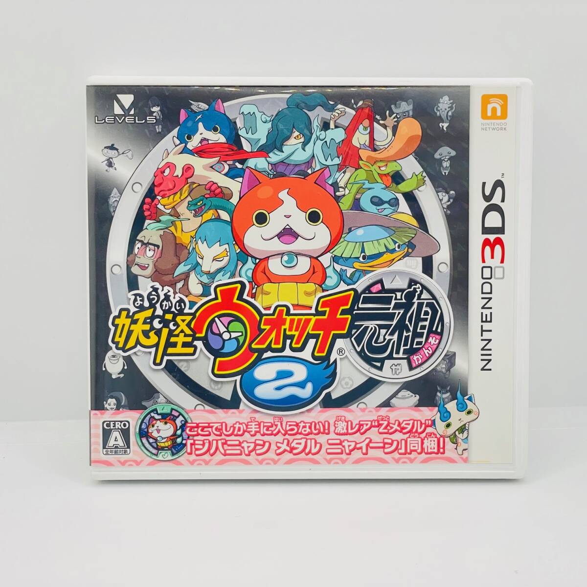 中古品 NINTENDO 3DS 妖怪ウォッチ2 元祖 パッケージ ソフト 説明書 カードのみ拍卖