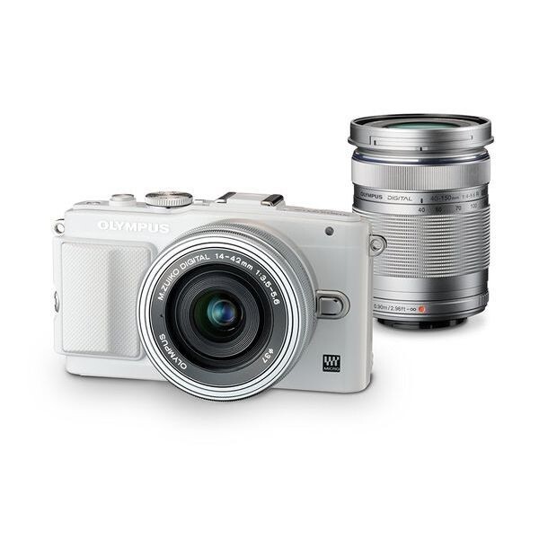 中古 1年保証 美品 OLYMPUS PEN Lite E-PL6 EZダブルズームキット ホワイト拍卖