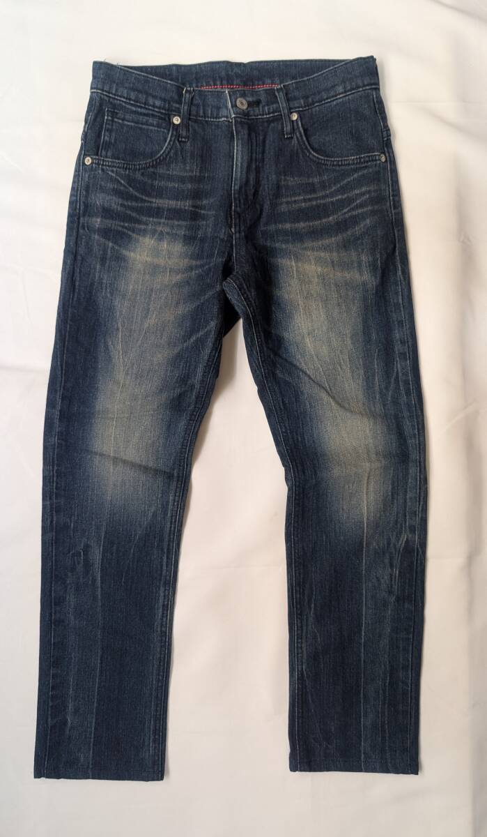 送料無料 EDWIN EXCLUSIVE VINTAGE エドウィン EX32 日本製 弱ストレッチ 濃紺 インディゴ ヒゲ ユーズド 加工 デニム パンツ ジーンズ拍卖