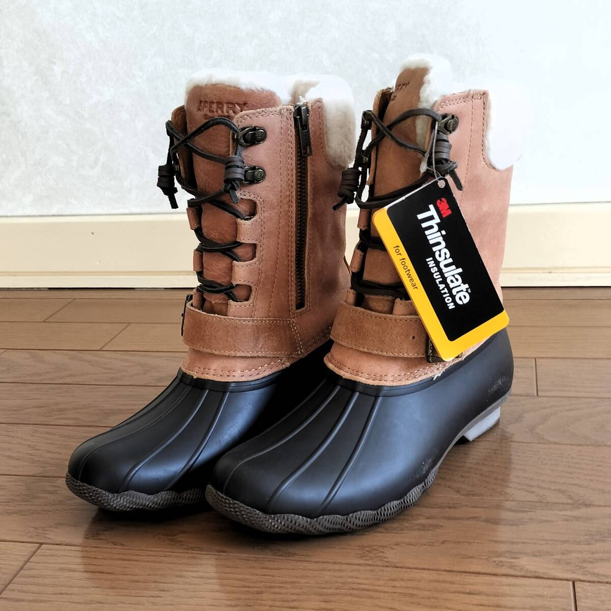 新品未使用 美品 スペリートップサイダー SPERRY TOPSIDER スノーブーツ ブーツ 靴 7.5 25.5cm相当 ブラウン ウーマンズ レディース拍卖