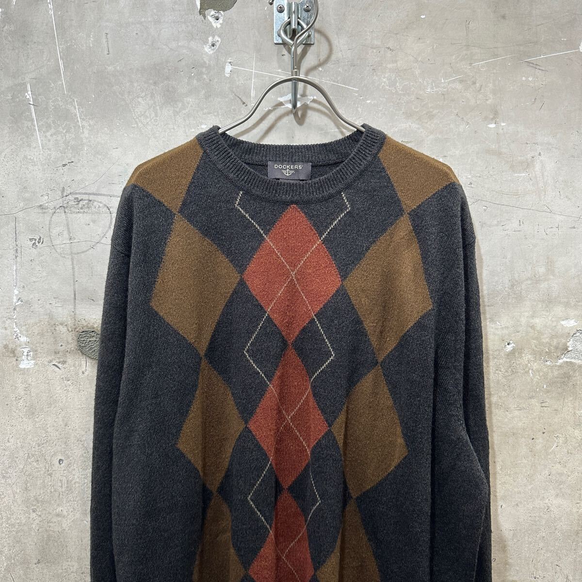 US古着ドッカーズ DOCKERS アーガイルニット セーター リーバイス拍卖