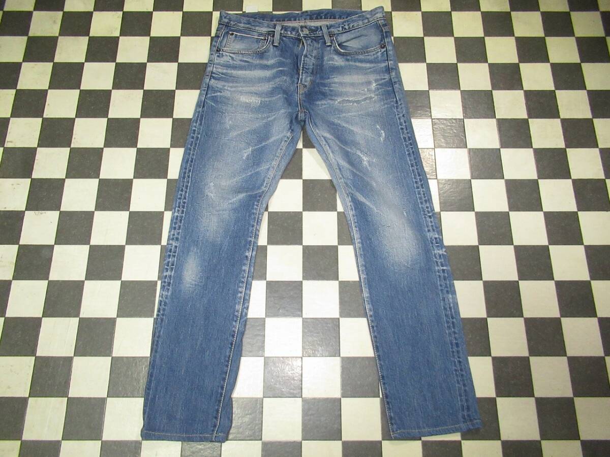 ★EDWIN Europe×EDWIN Japan★良品 日本製 EV80 30×33 SELVAGE DENIM スキニーデニムパンツ スペシャルモデル拍卖