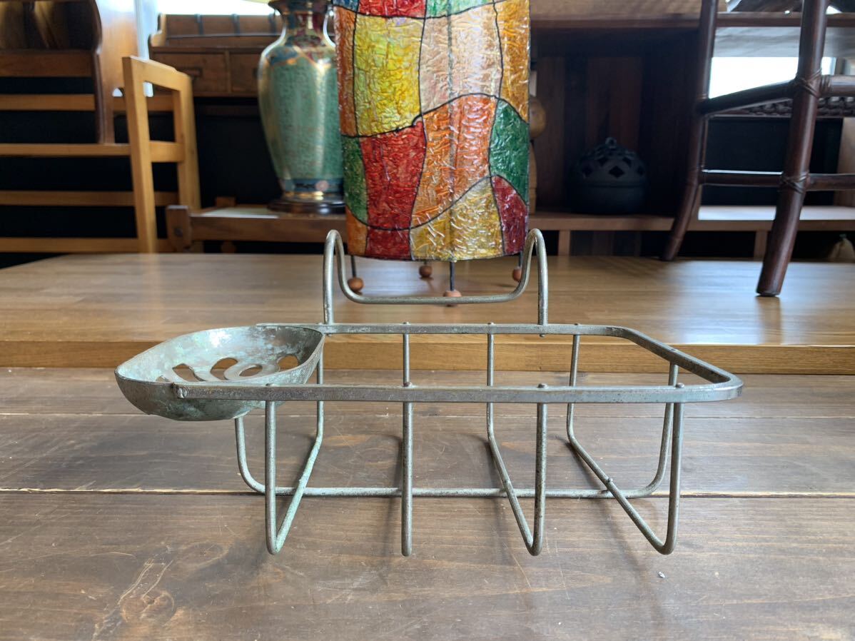 A1001-05★ビンテージ アンティーク インダストリアル ソープホルダー 石鹸置き インテリア オブジェ拍卖