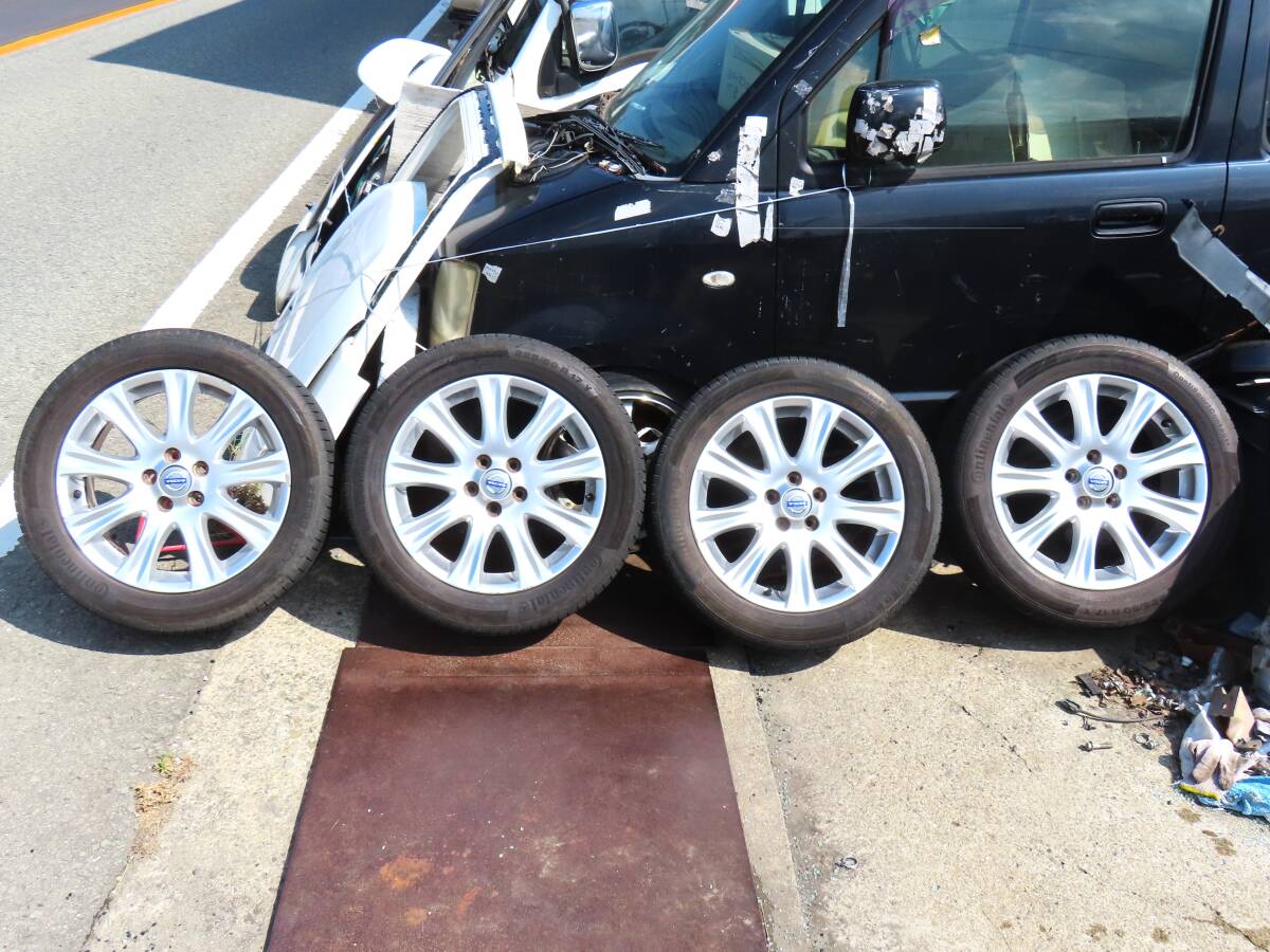 H20 DBA-BB5254W BB系 ボルボ VOLVO V70 2WD AT B5254 2.5ターボ 右H 純正 17インチ アルミホイール 4本 7J +50 5H 108 / 63448km拍卖