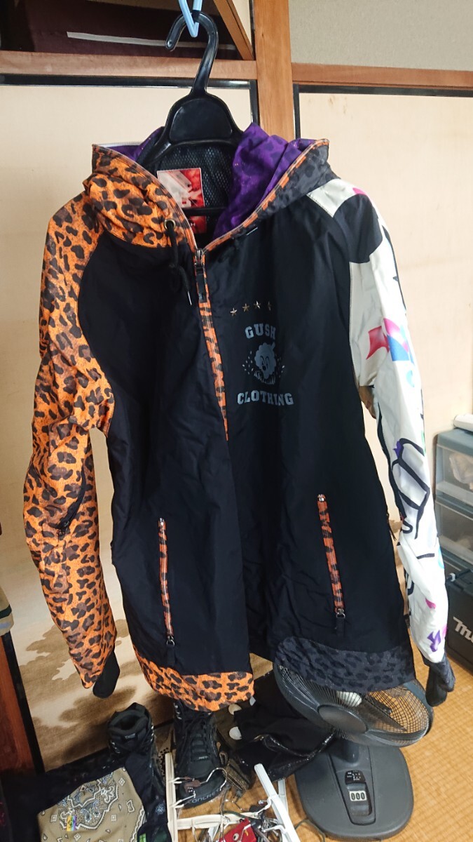 GUSHスノージャケットLサイズ&GUSHスノーデニムパンツLサイズ拍卖