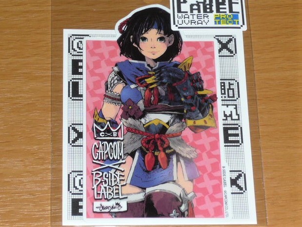◆モンハン ステッカー◆カムラノ装備女◆B-SIDE LABEL◆カプコン◆拍卖