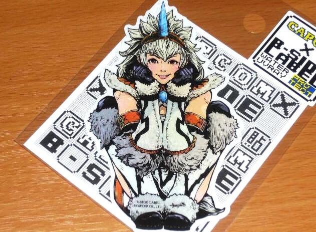 ◆モンハン ステッカー◆キリン装備女◆B-SIDE LABEL◆カプコン◆拍卖