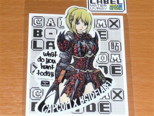 ◆モンハン ステッカー◆レウス装備女◆B-SIDE LABEL◆カプコン◆拍卖