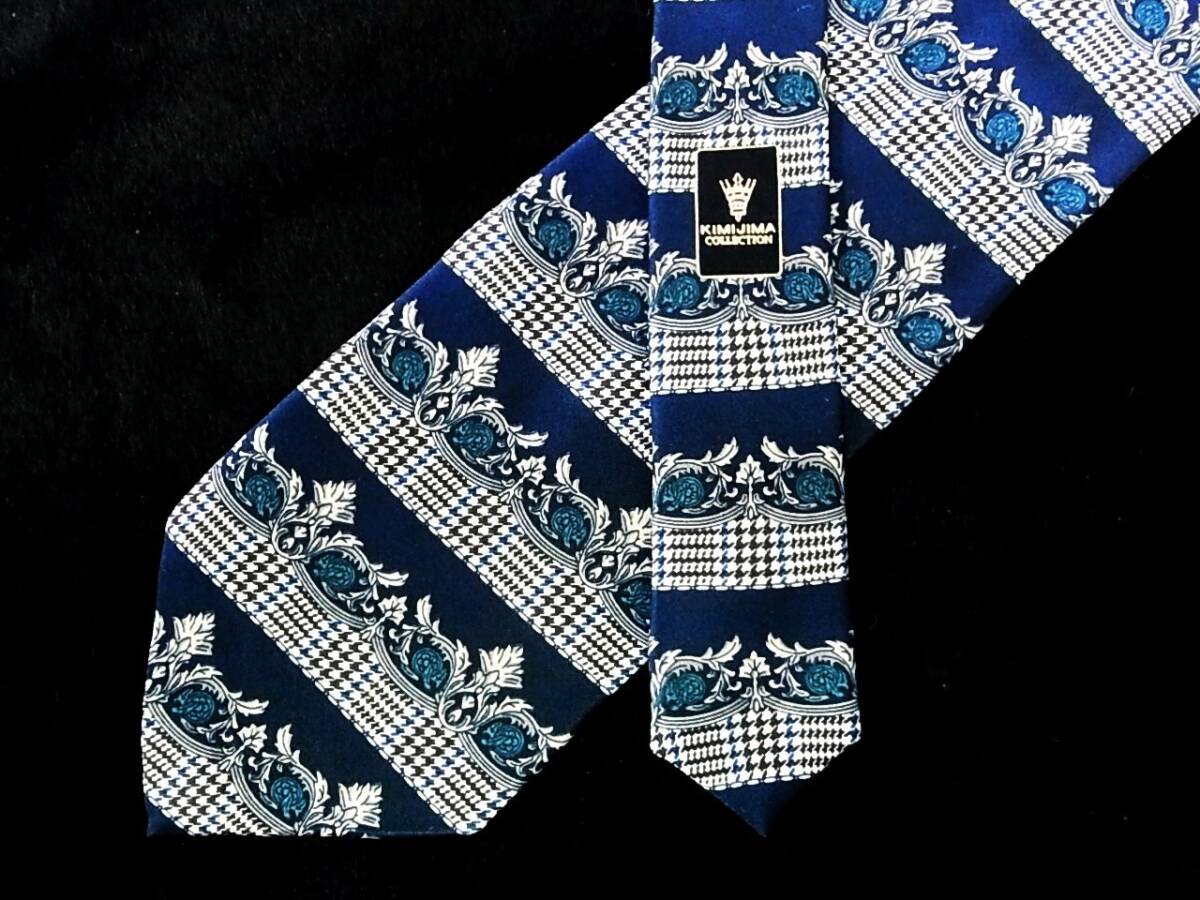 ♪*:.*:№Y7913【美品】キミジマ【KIMIJIMA】「君島 一郎」ネクタイ拍卖