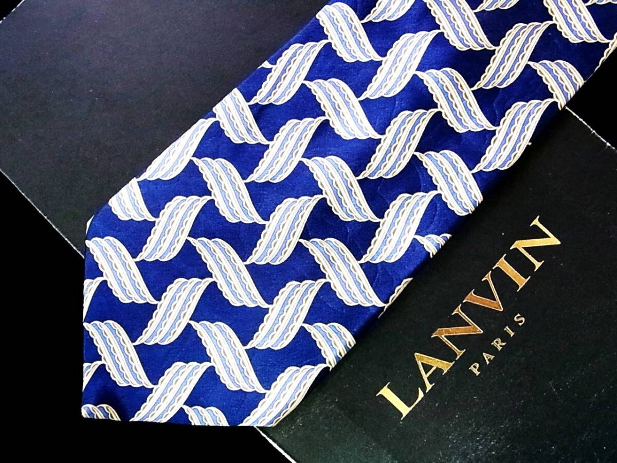 ♪*:.*:№Y7909【美品】ランバン【LANVIN】ネクタイ拍卖