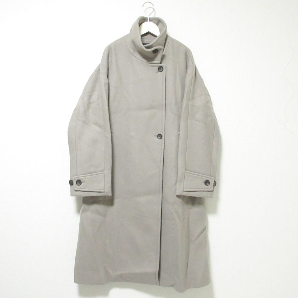美品 23AW green label relaxing グリーンレーベルリラクシング アローズ SPINTOシリーズ メルトンスタンドカラーコート 42 グレー拍卖