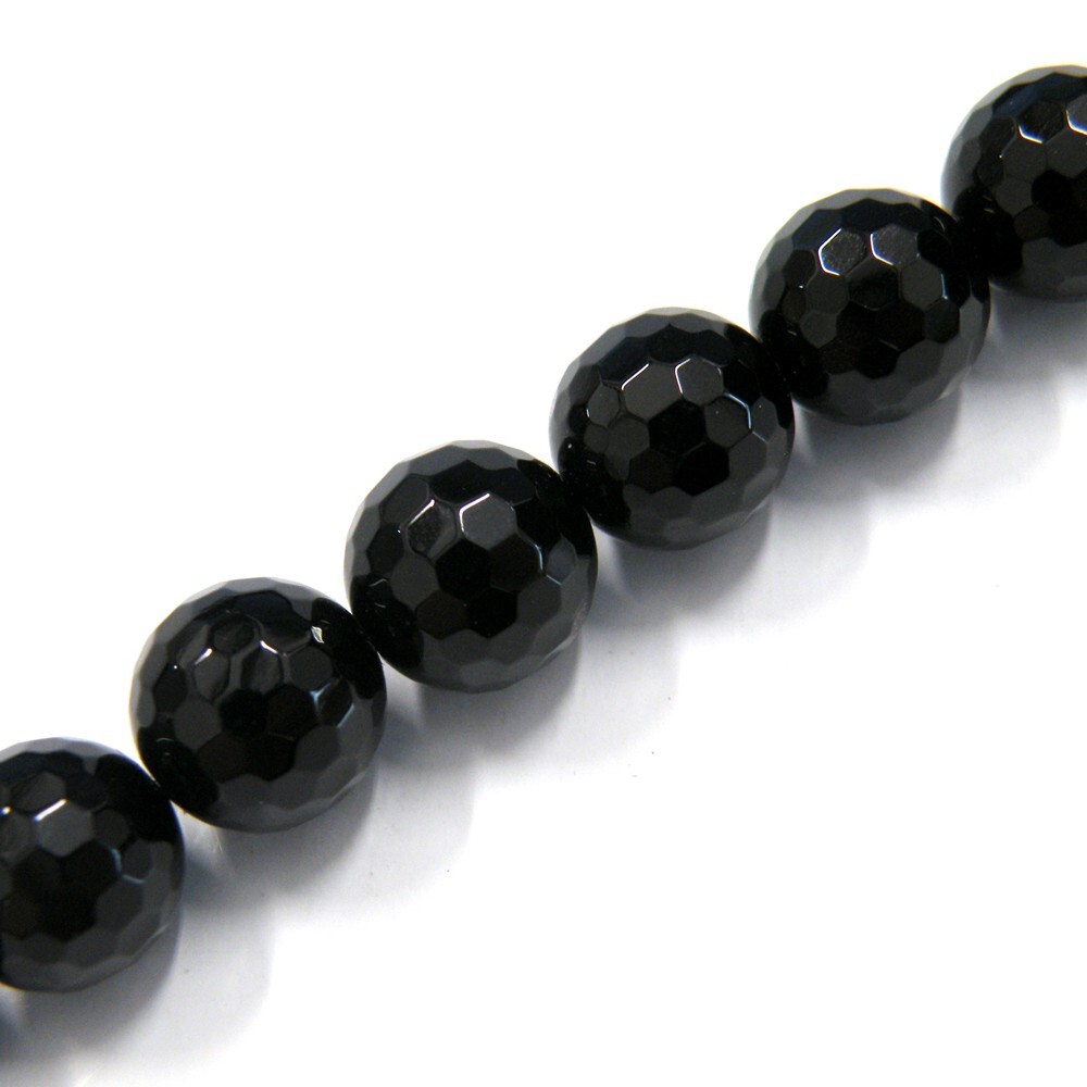 【AFP】 オニキス 128面カットビーズ 6mm 1連 約39cm on-c6128拍卖