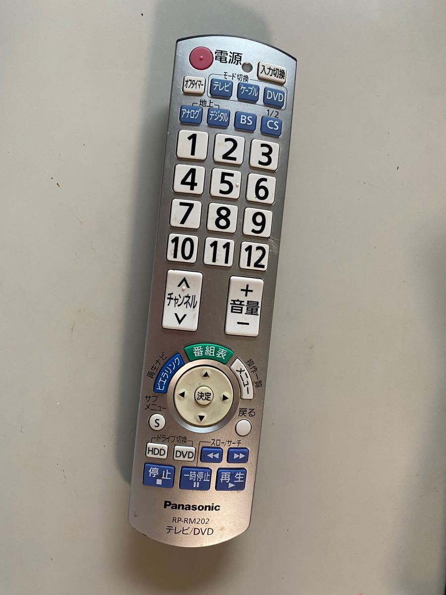 Panasonic ビデオ/DVD用リモコン RP-RM202【通電確認】拍卖
