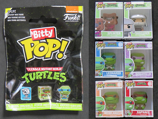 全高約3.2㎝ Bitty POP! ミュータント タートルズ 6体セット レオナルド ラファエロ ミケランジェロ ドナテロ スプリンター シュレッダー拍卖