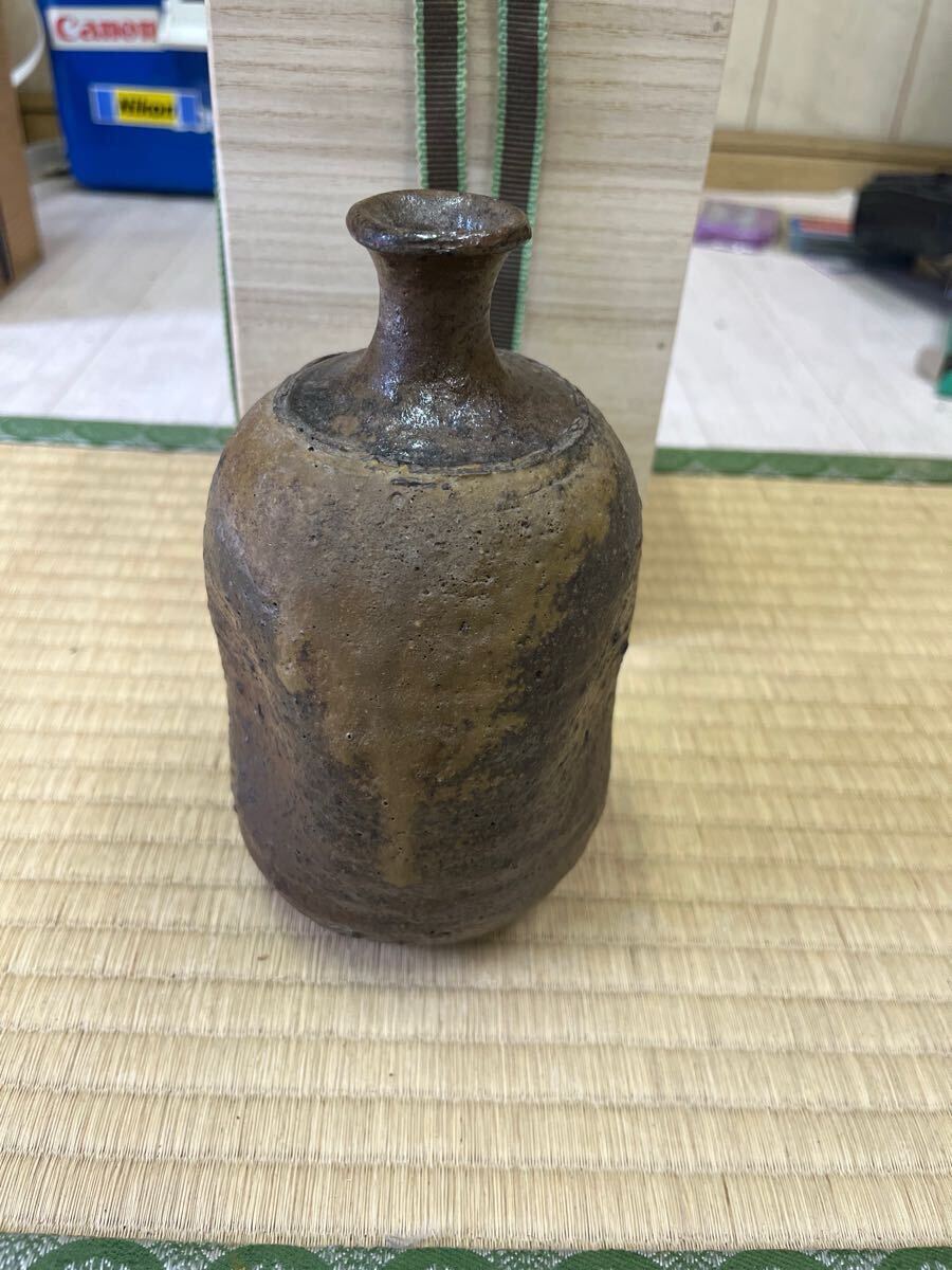 備前 安倍安人 門下 森本良信 古備前 写し 阿古陀徳利 酒器 18拍卖