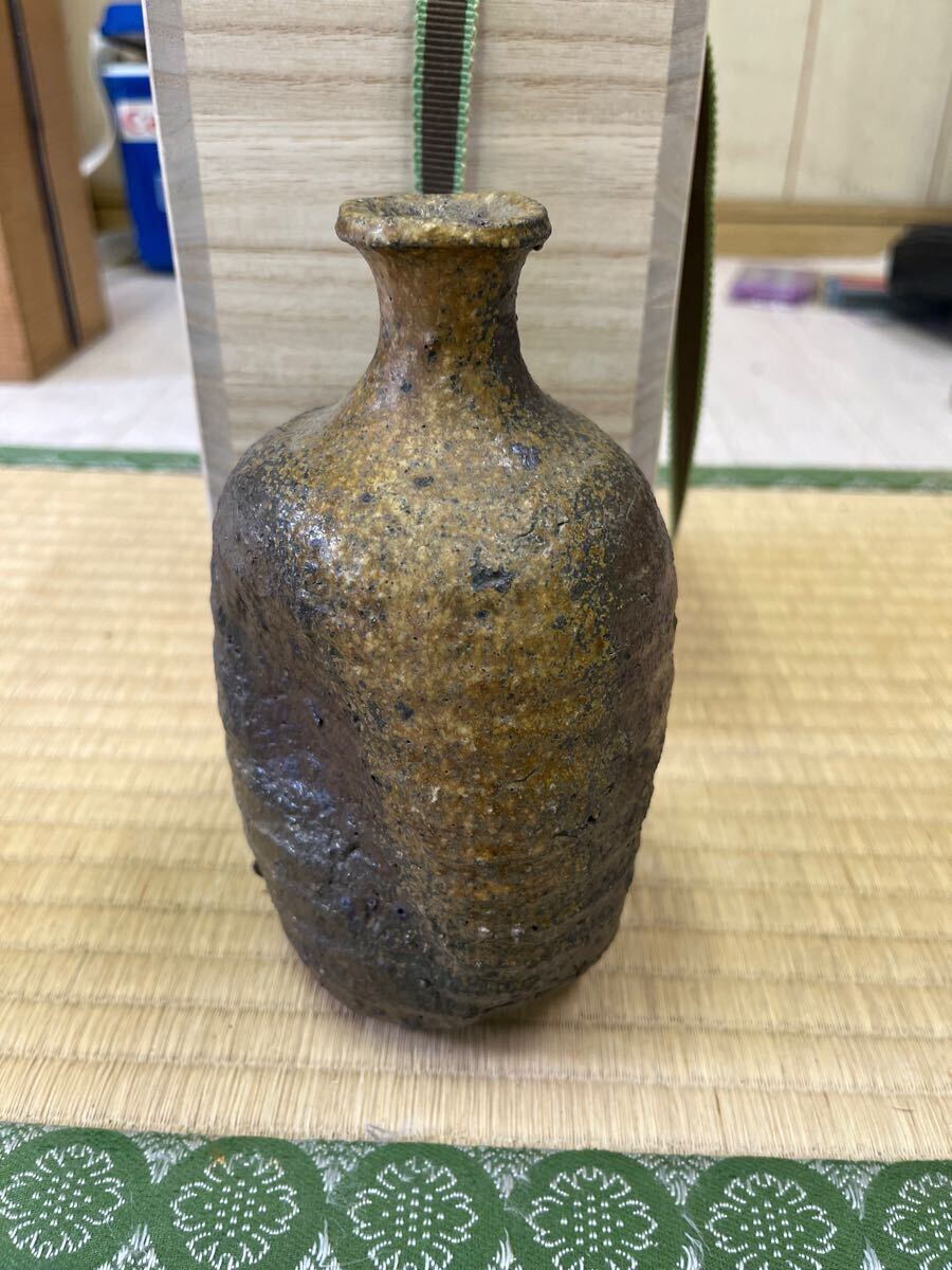 備前 安倍安人 門下 森本良信 古備前 写し 阿古陀徳利 酒器 19拍卖