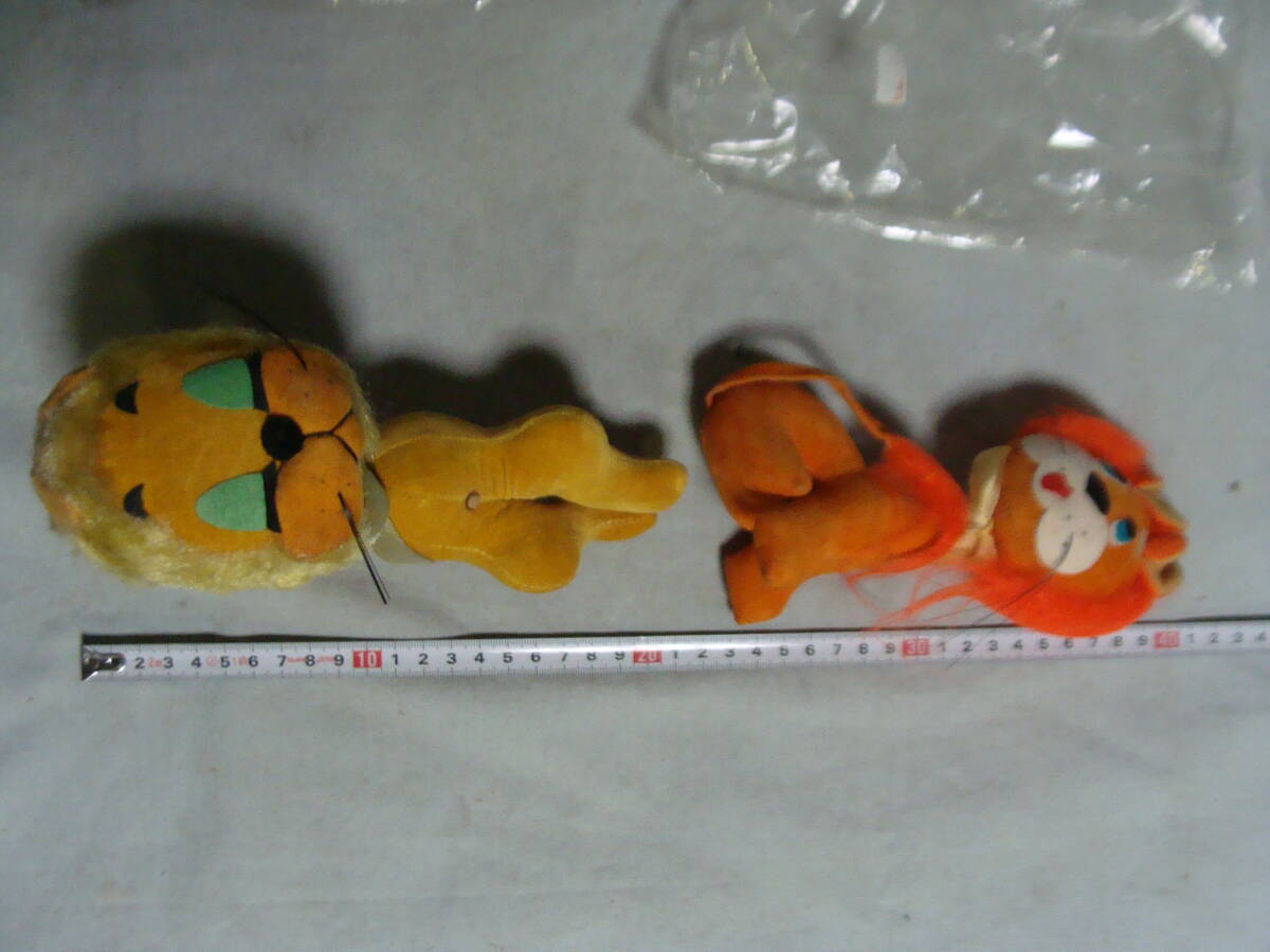 デッドストック くつろぐレトロなライオン 2匹 ぬいぐるみ 動物 人形 雑貨拍卖