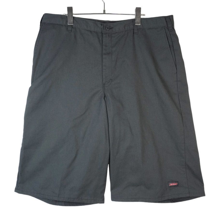 ディッキーズDickiesワークショーツハーフパンツショートパンツ灰色チャコールグレーツイル生地タグワンポイントセルフォンポケット40306拍卖