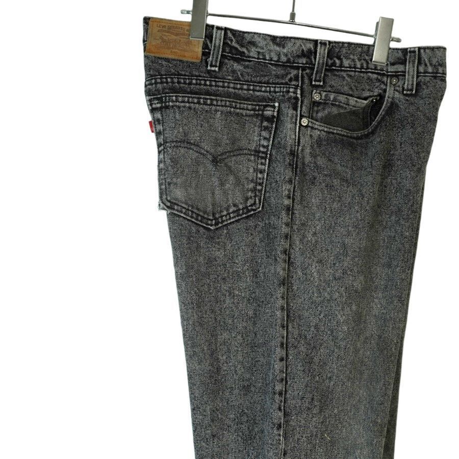 90sUSA製Levi'sリーバイス540デニムパンツケミカルウォッシュデニム黒ブラック灰色グレーRのみタブ赤タブvintageヴィンテージ40308拍卖