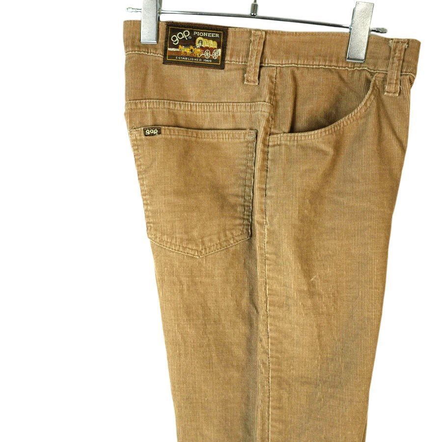 70s80sオールドギャップGap fashion pioneersコーデュロイパンツストレート茶色ブラウン無地レトロY2K小文字タグvintageヴィンテージ40308拍卖