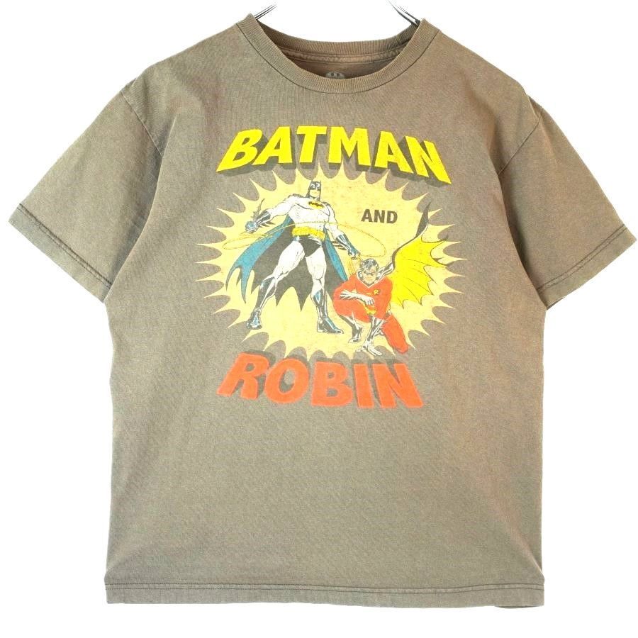 バットマン&ロビンBatman&ROBIN半袖キャラクターTシャツ映画TムービーTキャラ物DCコミックスDCCOMICS茶色ブラウンvintageヴィンテージ40319拍卖