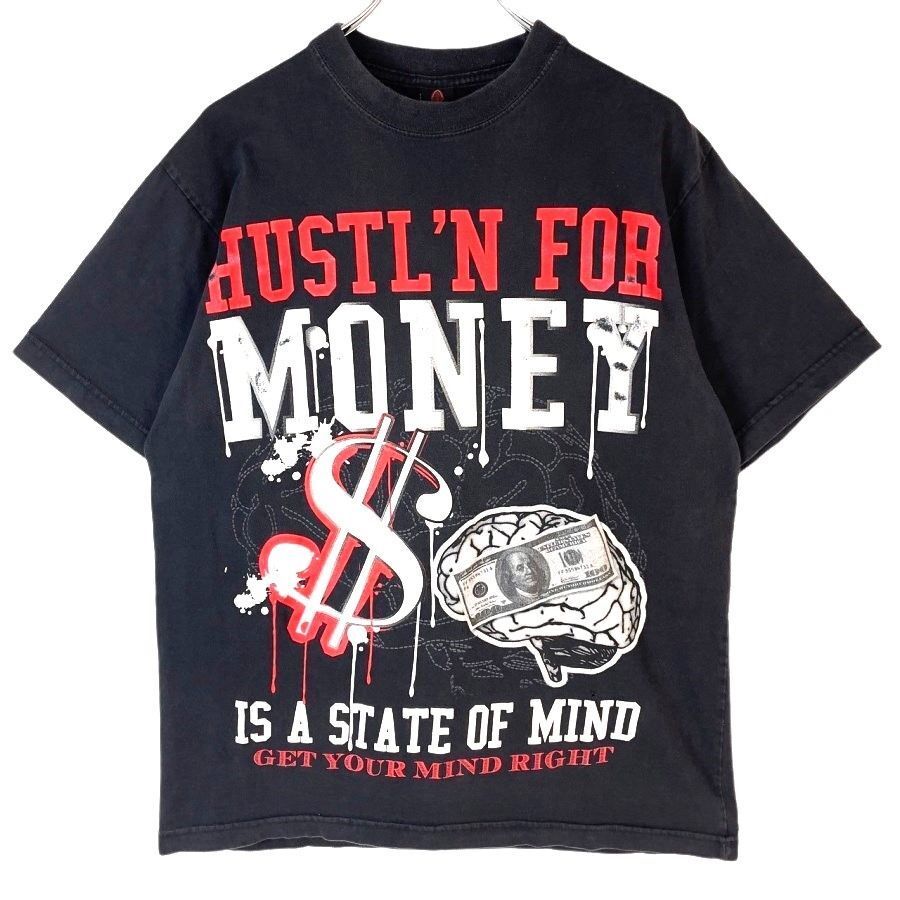 アイスダウトICEDOUT CLOTHING半袖TシャツヒップホップHIPHOPストリート大判プリントデカプリントお金ドルサツMONEY黒ブラック赤40621拍卖