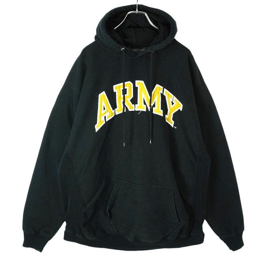スティーブ&バリーズSteve&Barry'sアーミーU.S.ARMY米軍プルオーバーパーカーフーディミリタリーワッペン黒ブラック黄色イエロー40401拍卖