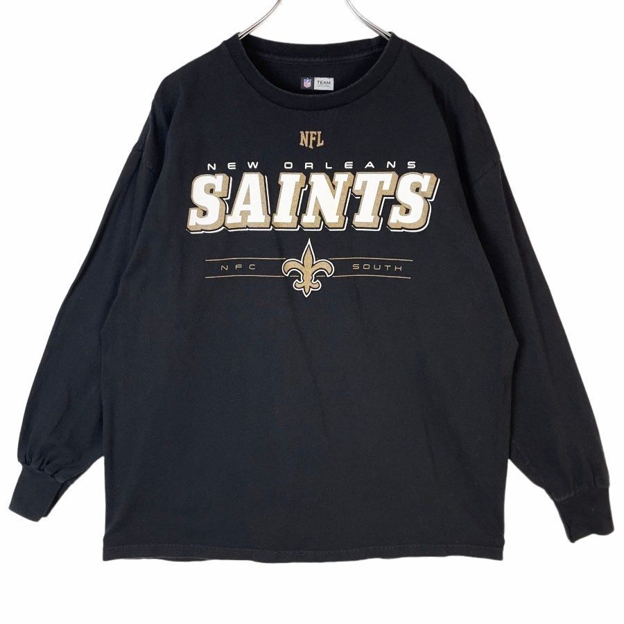 NFLニューオーリンズ・セインツSaintsチームアパレルTeam Apparel長袖TシャツロンTアメリカンフットボールアメフト袖プリント40628拍卖