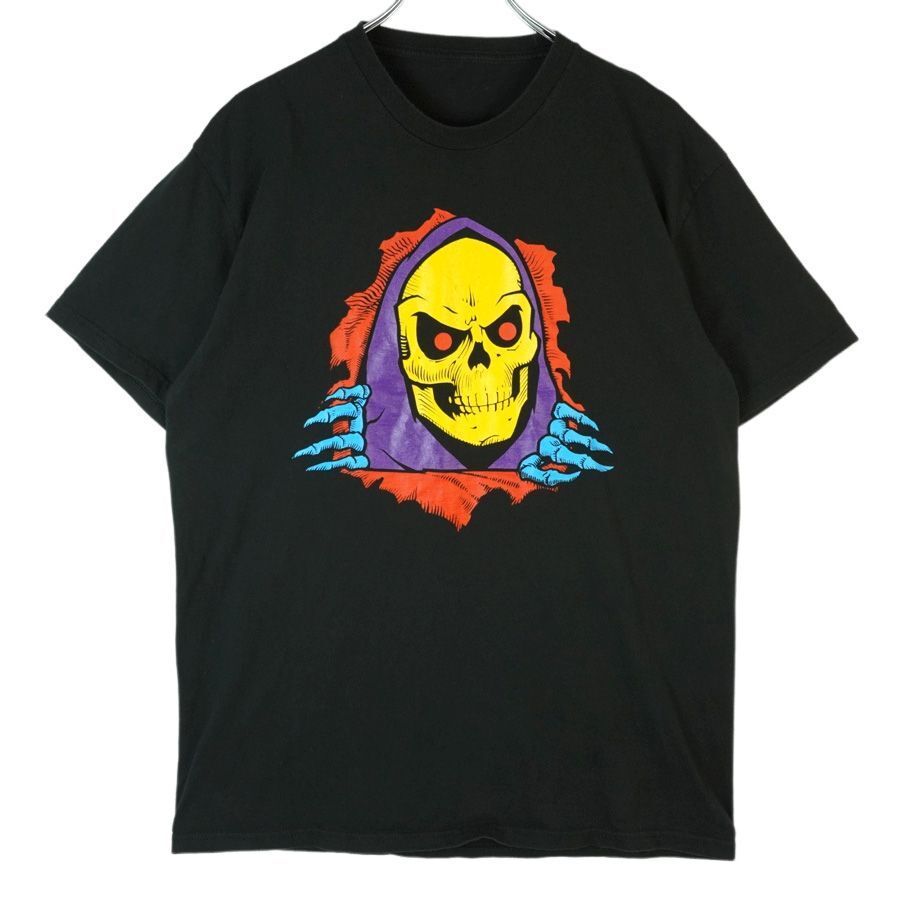 ヴィンテージvintage半袖Tシャツ骸骨スカル髑髏キャラクター死神モンスターイラスト黒ブラック紫パープル水色ライトブルーオレンジ40415拍卖