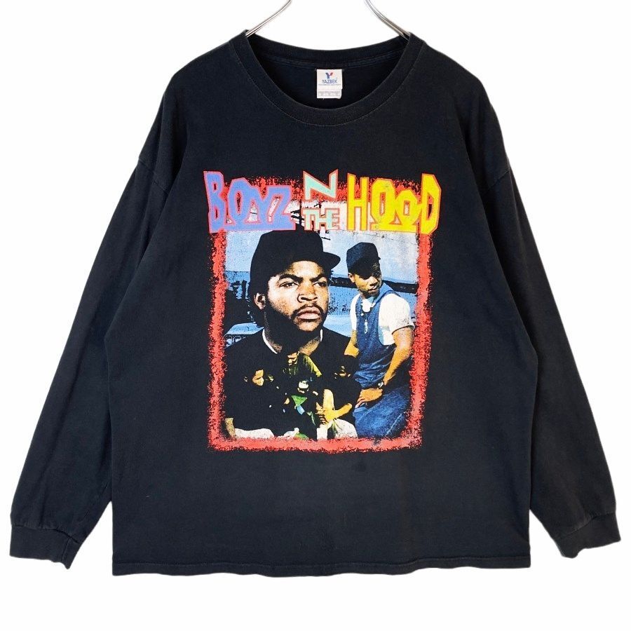 ヤズベクYazbekボーイズ'ン・ザ・フッドBoyz n the Hood長袖TシャツロンT映画TムービーTアイス・キューブIce Cube両面プリント40628拍卖