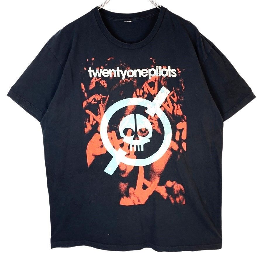 トゥエンティ・ワン・パイロッツTwenty One PilotsバンドTシャツバンTアーティストTロックT大判プリントデカプリント黒ブラック40622拍卖