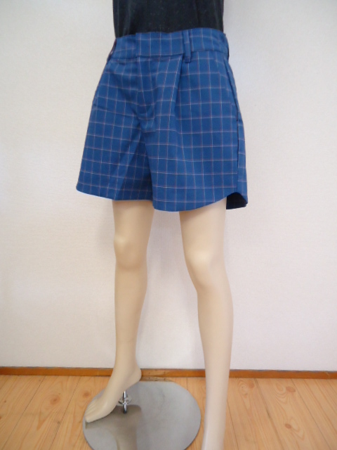 【KCM】pt15-7333200102-20■新品■オリーブ デ オリーブ 【ANOTHER BRANCH/アナザーブランチ】先染チェック ショートパンツ サイズ:F拍卖