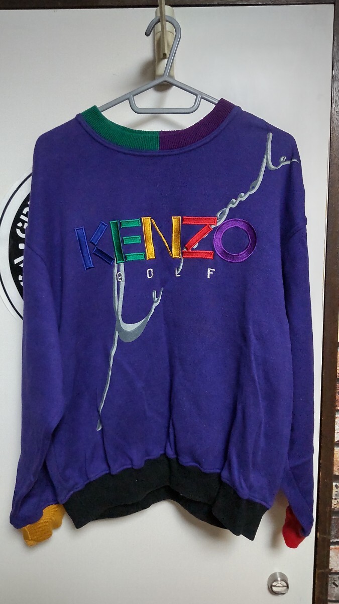 ケンゾー 高田賢三 スウェット サイズ1 ヴィンテージ 当時物 レトロ kenzo Golf ゴルフ 古着 トレーナー 昭和 平成 拍卖