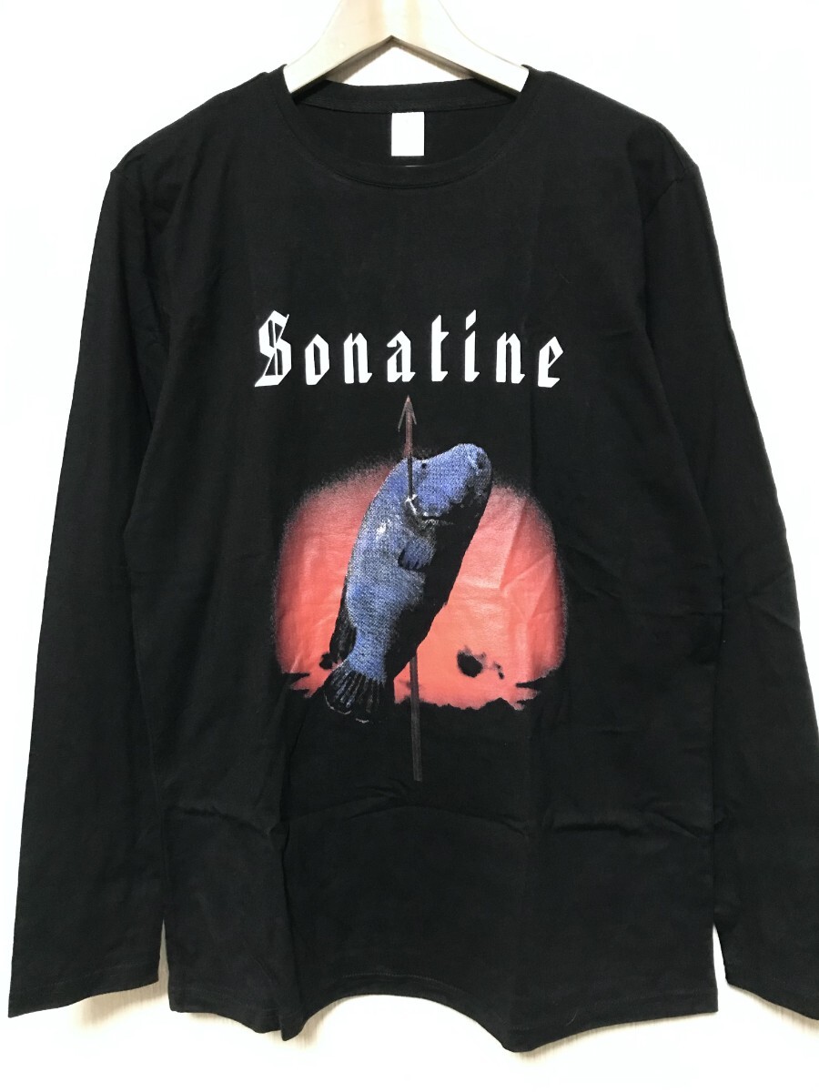 sonatine ロングスリーブ Tシャツ ムービー ビートたけし 映画 takeshi 邦画 kitano white 黒色 送料無料 長袖 ロンT拍卖