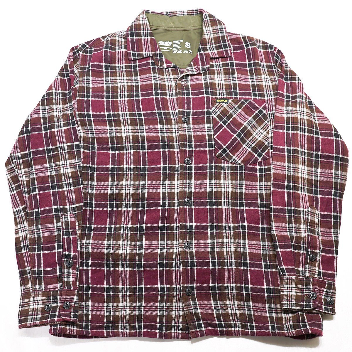 BLUCO work garment (ブルコ ワークガーメント) Check Nel Work Shirt / チェックネル ワークシャツ 美品 パープル size S拍卖