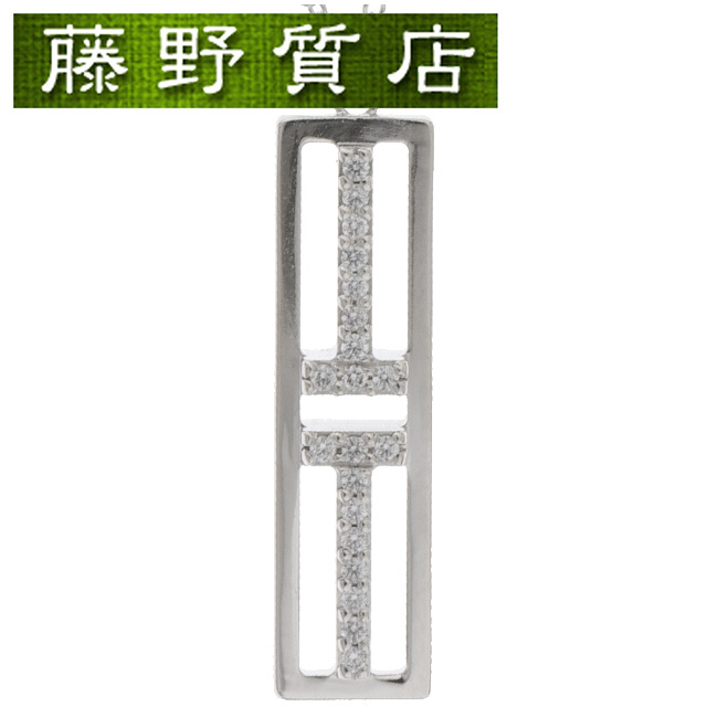 (新品仕上げ済)ティファニー TIFFANY Tトゥー オープン バーティカル バー ダイヤ ネックレス K18 WG × ダイヤ ペンダント 9059拍卖