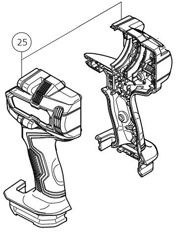 HiKOKI ハイコーキ マルチボルト 36V コードレスインパクトレンチ WR36DD 用 ハウジング(A)(B)セット 377343 カバー パーツ 部品拍卖