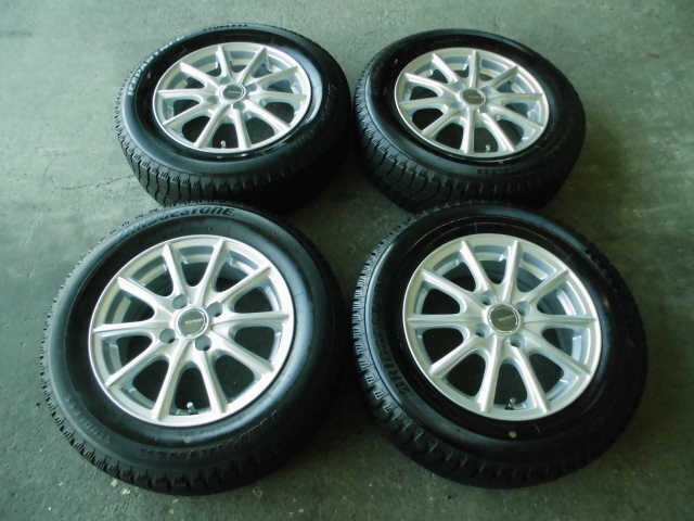 ブリヂストン ICEPARTNER★185/65R14★モビリオ、スパイク、フリード、フィット、マーチ、ヴィッツ、キューブに!美品&イボ付バリ山4本!拍卖