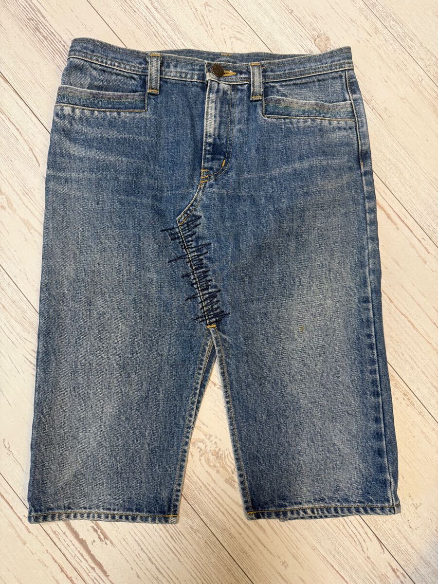 ヒステリックグラマーデニムパンツ解体スカートsizeフリー ウエスト38 丈60拍卖