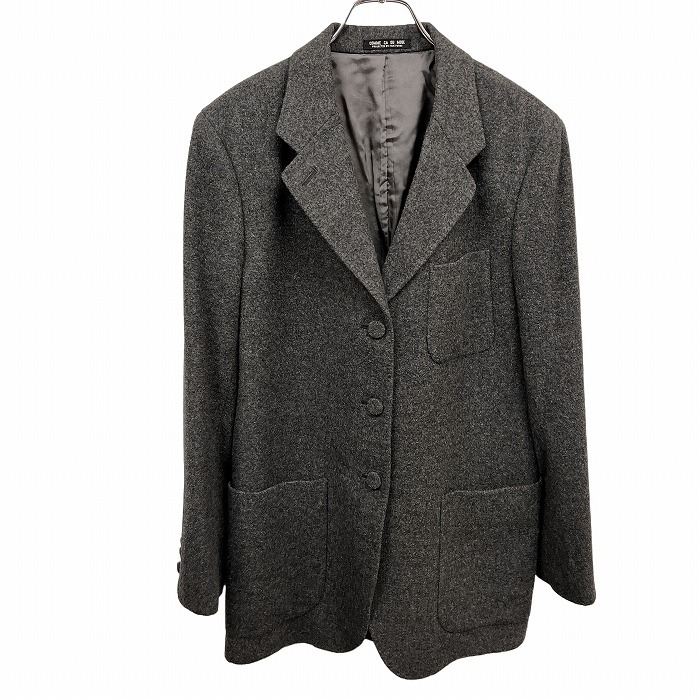 コムサデモード COMME CA DU MODE テーラードジャケット 総裏地 長袖 日本製 ウール100%(裏地:キュプラ100%) M ヘザーグレー レディース拍卖