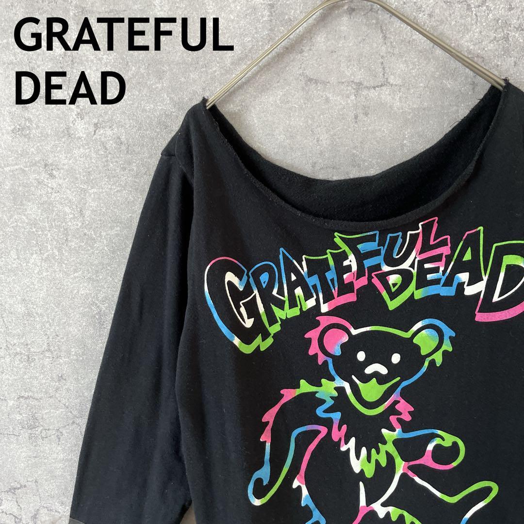 GRATEFULDEADデッドベアー オフショルダーロンt Lレディース程度T1拍卖