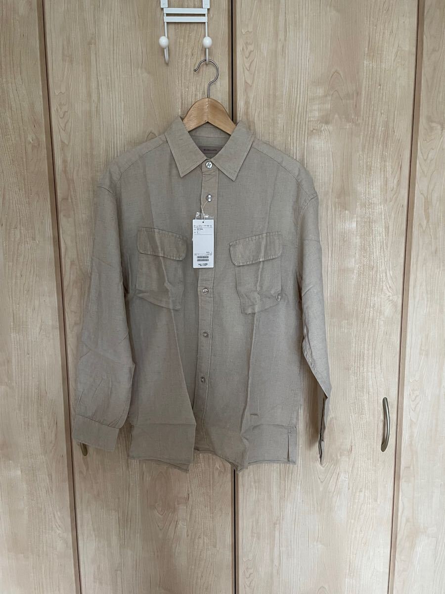 ★新品BEAMS 長袖シャツ ナチュラル Sサイズ 定価15,400円★拍卖