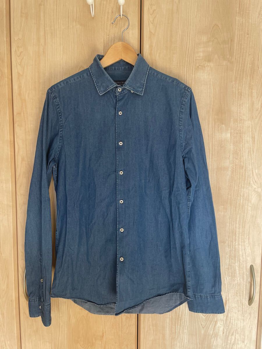 ★美品 ZARA MAN ザラ デニムシャツ スリムフィット★拍卖