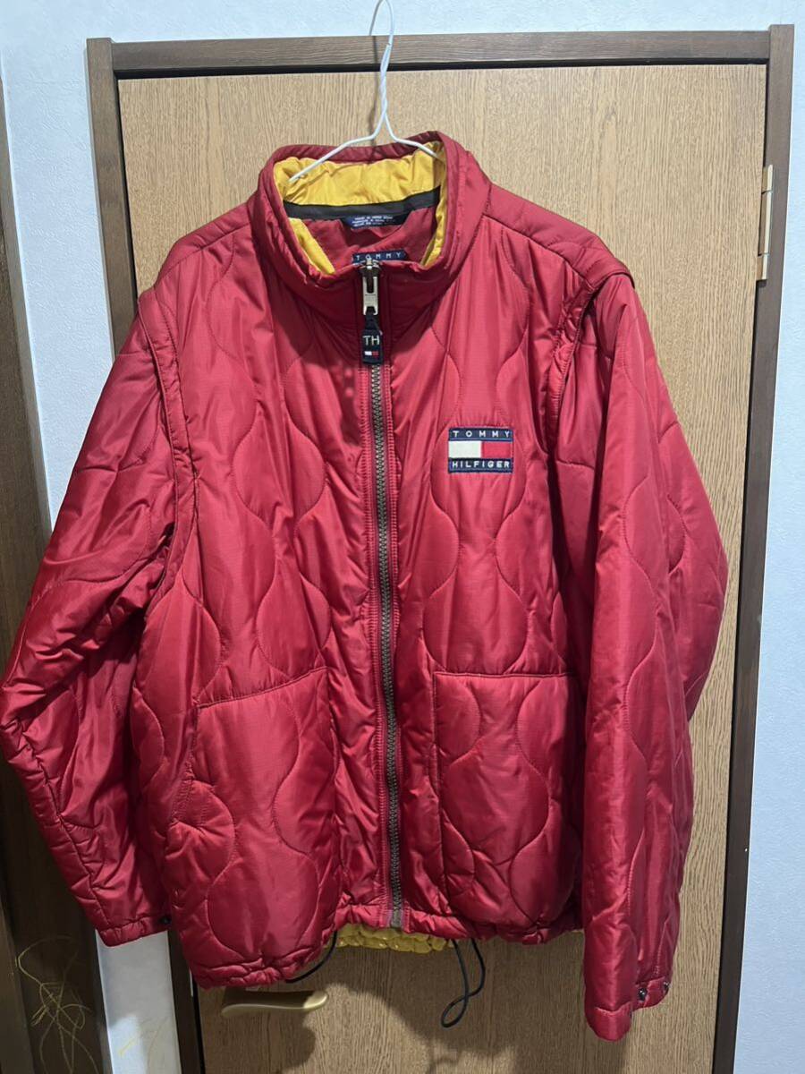 レア トミーヒルフィガー アウトドア 90s 2way ナイロン ジャケット ベスト 香港製 セーリングギア tommy拍卖