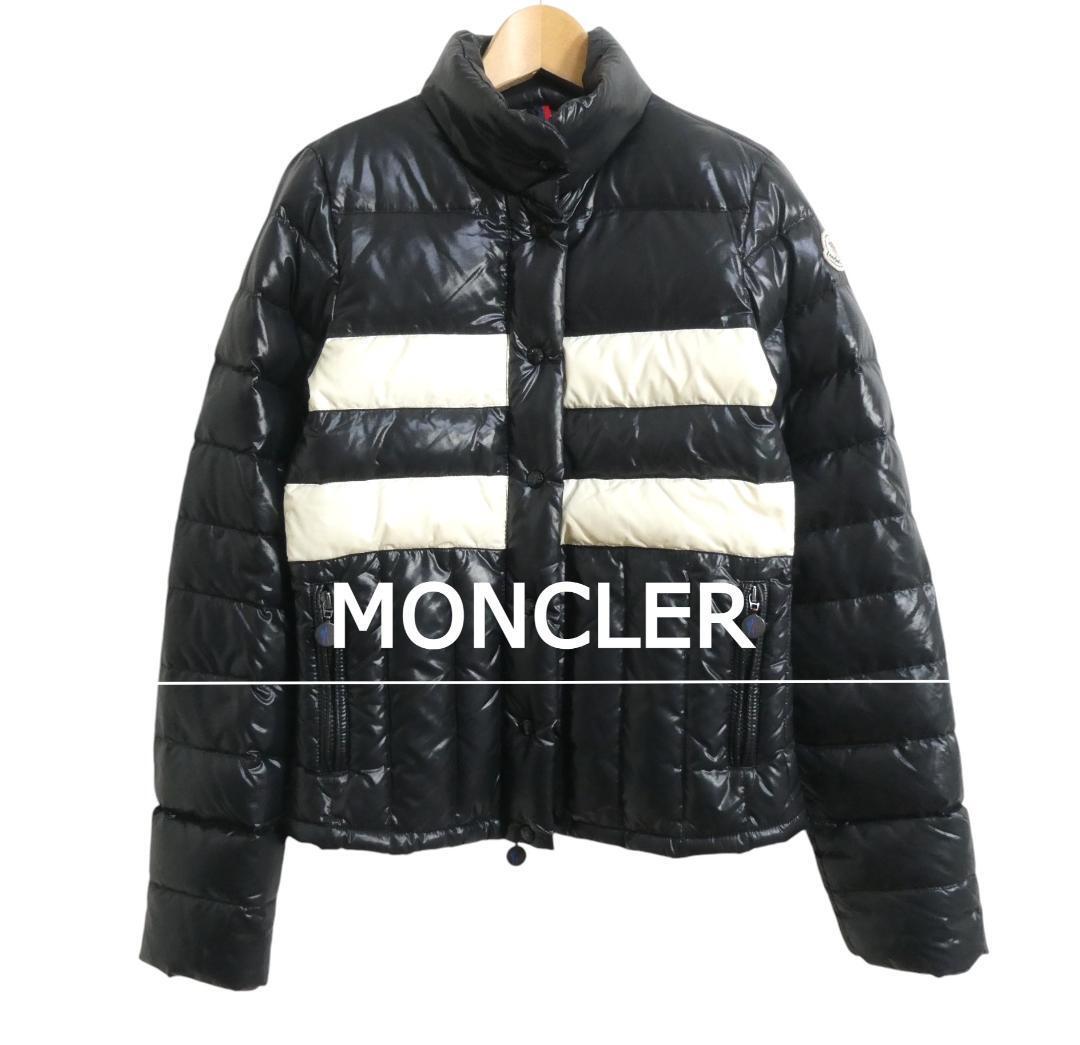 MONCLER モンクレール EVE イヴ 2006年限定モデル サイズ00 トーマス ライン スタンドカラー フルジップ ダウンジャケット 黒 ブラック拍卖