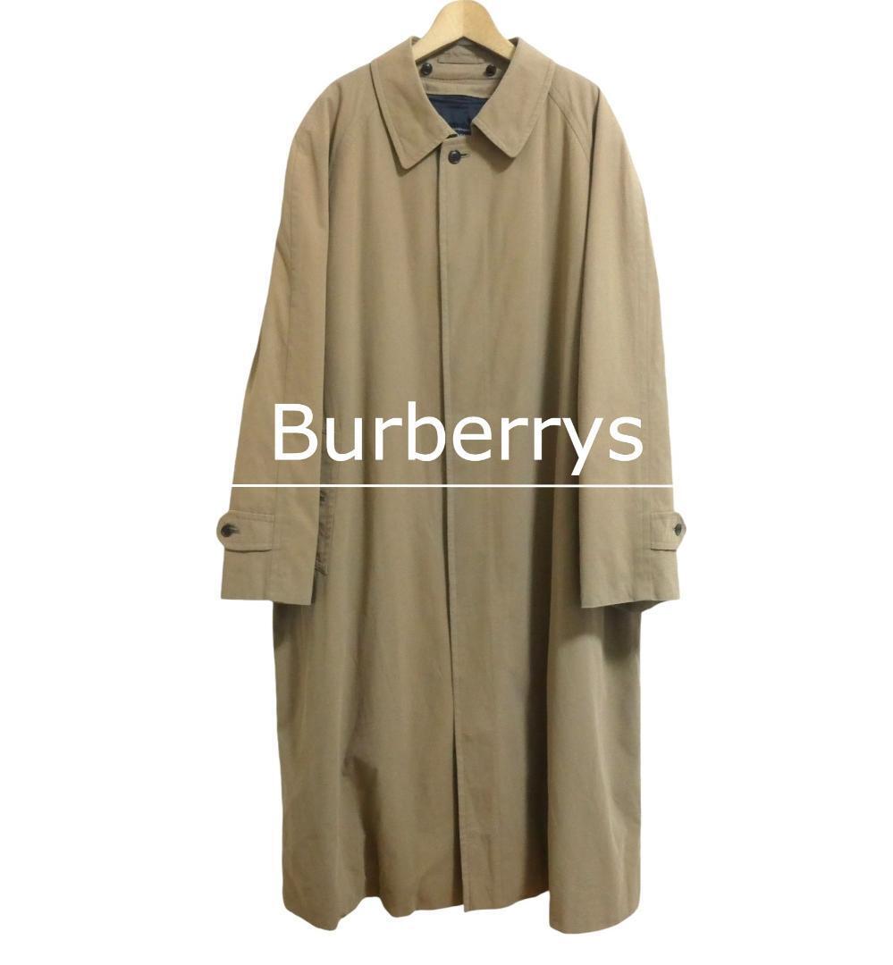 Burberrys バーバリーズ 96-180-7 チェック柄 2WAY ライナー付き 比翼ボタン ロング丈 ステンカラーコート バルマカーンコート ベージュ拍卖