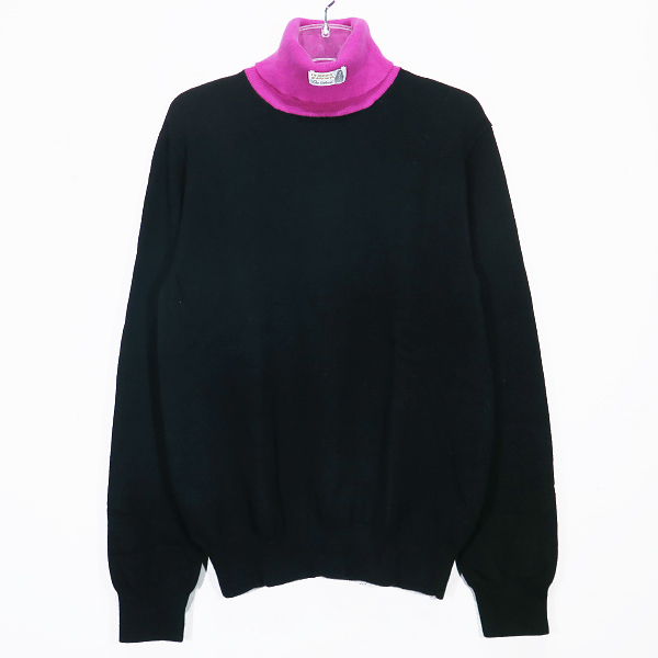 TAKAHIRO MIYASHITA The Soloist. タカヒロミヤシタ TURTLE NECK SWEATER. タートル ネック セーター ニット ピンク ブラック Octk拍卖