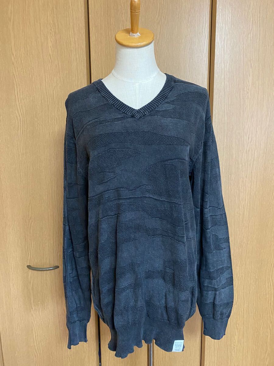 ◇AZUL by moussy アズールバイマウジー コットンニットカットソー Lサイズ◇拍卖